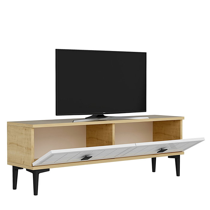 Hanah Home Yuka 120 Soporte para TV Roble Zafiro y Blanco